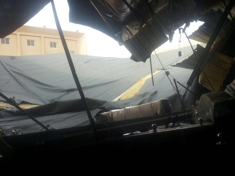  الأمطار تغمر الشوارع وتغرق المطار وتسقِط مسرح الجامعة في جازان