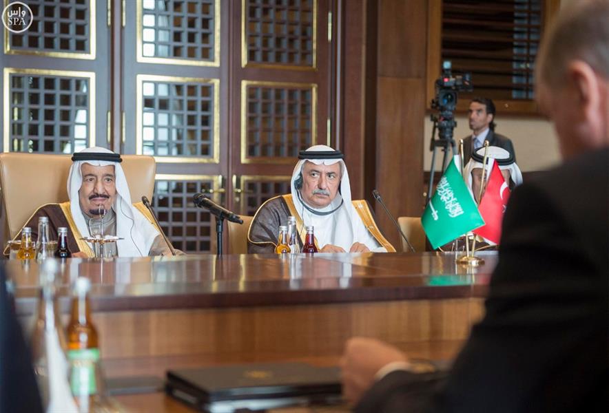 الرئيس التركي وخادم الحرمين الشريفين يعقدان جلسة مباحثات رسمية