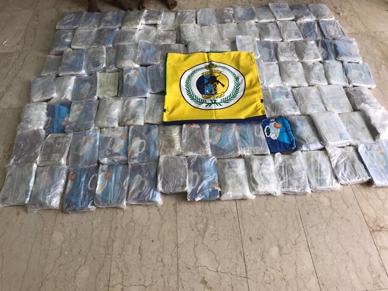 بالصور.. حرس الحدود يحبط تهريب أكثر من 128 ألف جرام من مادة الحشيش 