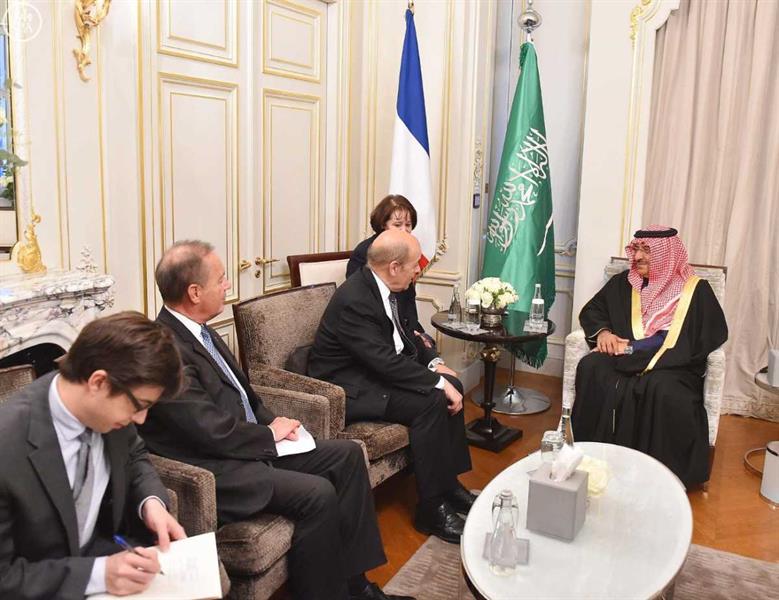 سمو ولي العهد يستقبل وزير الدفاع الفرنسي سمو ولي العهد يستقبل وزير الدفاع الفرنسي