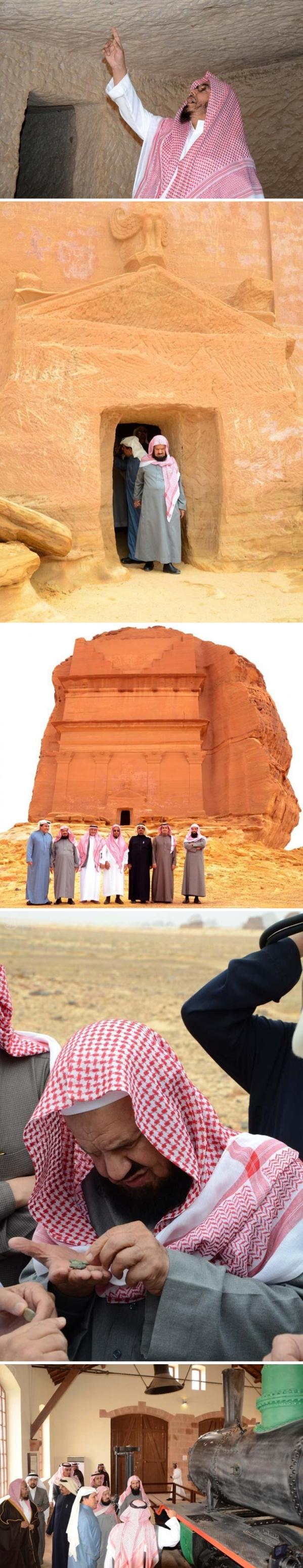 المنيع والمطلق خلال زيارتهما للمواقع الأثرية والتراثية في العلا 