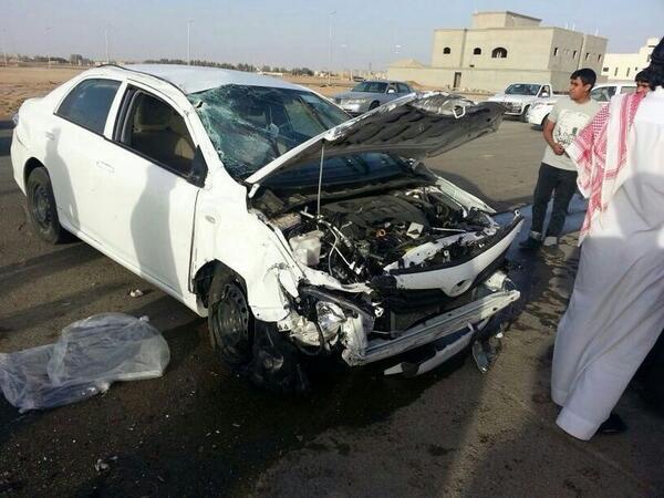 السيارة بعد الحادث
