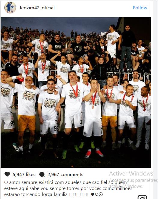 ليوناردو يودع بارتيزان من خلال انستغرام