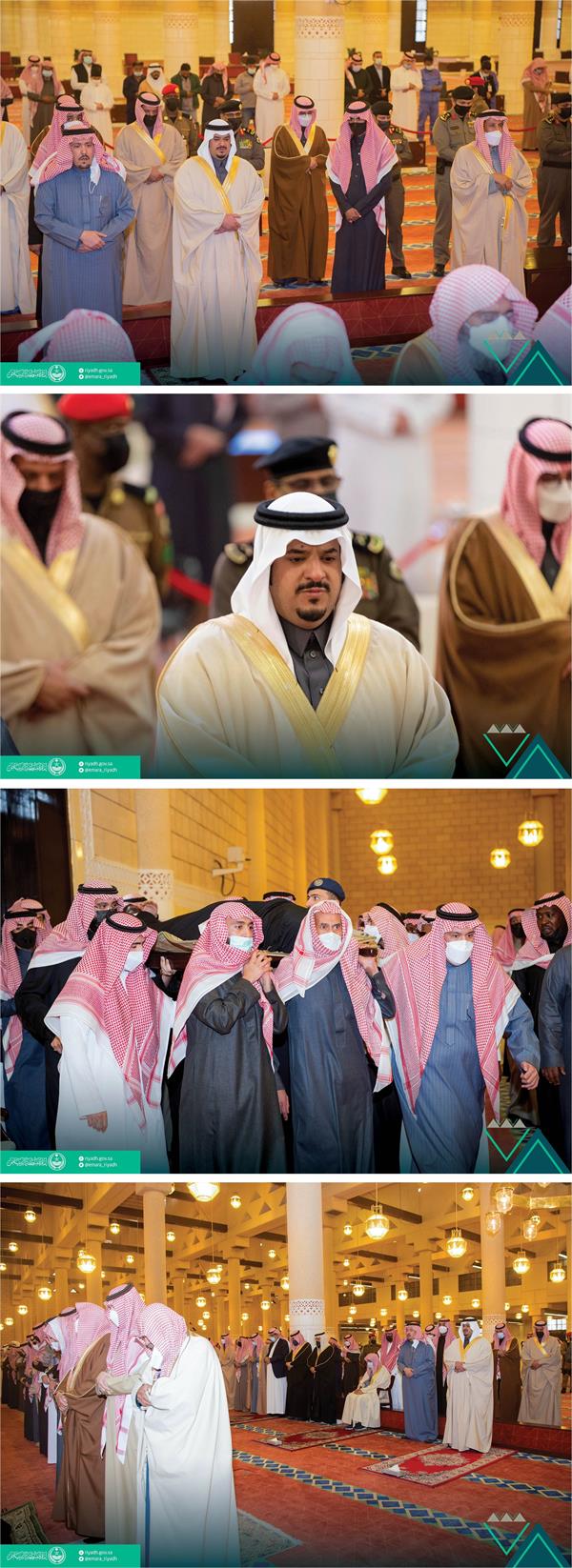 نائب أمير الرياض يؤدي صلاة الميت على الأمير فيصل بن خالد بن فهد بن ناصر  
