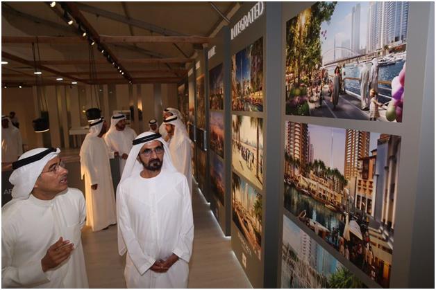 بالصور.. محمد بن راشد يطلق الأعمال الإنشائية لـبرج خور دبي الأعلى عالميا
