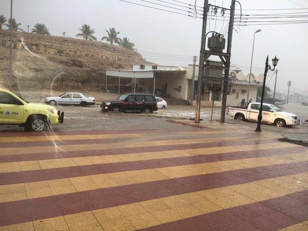 بالفيديو والصور.. أمطار وسيول بعدد من الأودية بمنطقة تبوك صباح اليوم