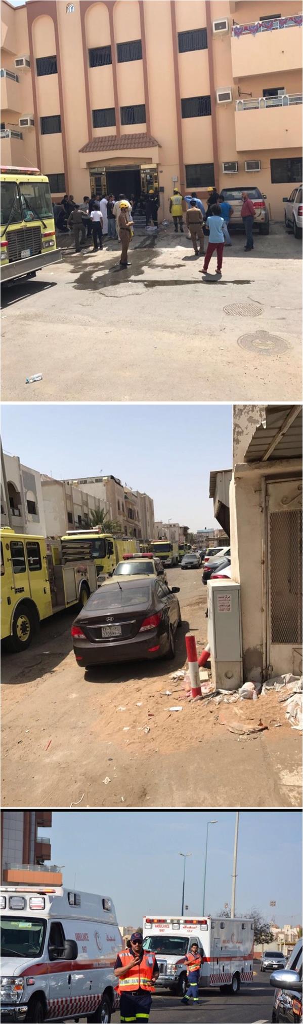 أخبار 24 مصرع وإصابة 7 أشخاص في حريق شقة سكنية بحي النزهة في جدة صور