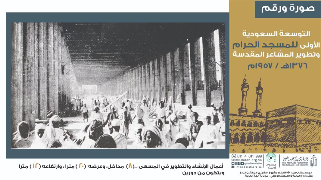 في هذا العام.. تم ضم المسعى لحيز المسجد الحرام وأصبح يتكون من طابقين 