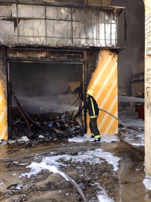 حريق اسواق طيبة