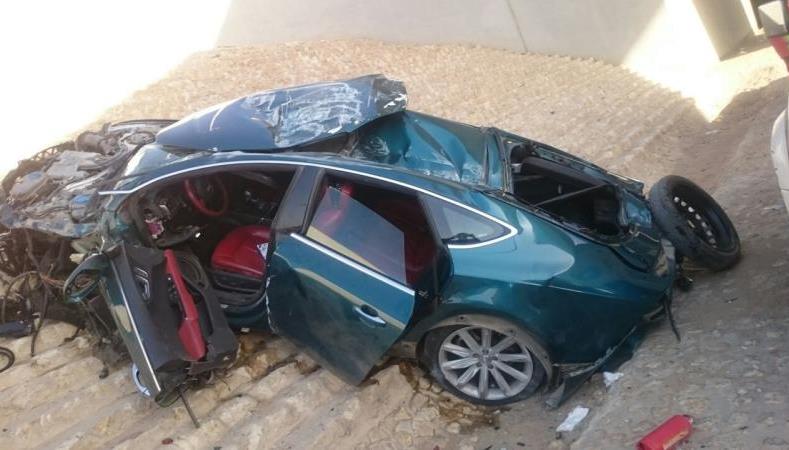 إصابة 4 أشخاص في حادث على طريق أبوبكر مع العروبة 