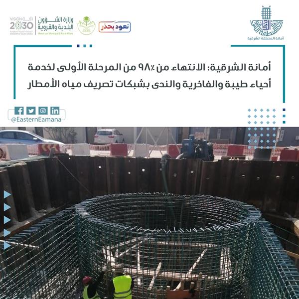 تفاصيل مشاريع تصريف مياه الأمطار وتخفيض منسوب المياه الجوفية بحاضرة الدمام تفاصيل مشاريع تصريف مياه الأمطار وتخفيض منسوب المياه الجوفية بحاضرة الدمام