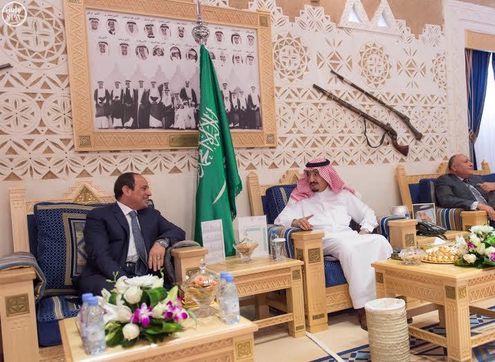 خادم الحرمين يستقبل الرئيس السيسي