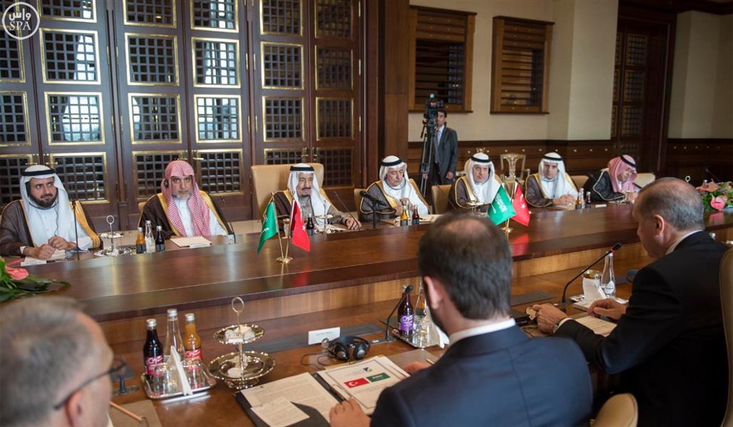 الرئيس التركي وخادم الحرمين الشريفين يعقدان جلسة مباحثات رسمية