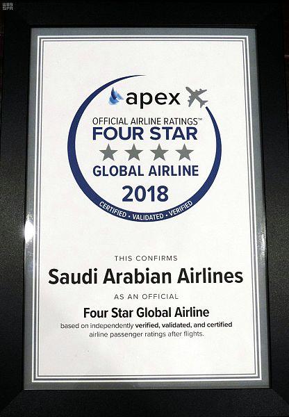 الخطوط السعودية تحصل على تصنيف 4 نجوم ضمن تقييم لأداء 470 شركة طيران عالمية الخطوط السعودية تحصل على تصنيف 4 نجوم ضمن تقييم لأداء 470 شركة طيران عالمية