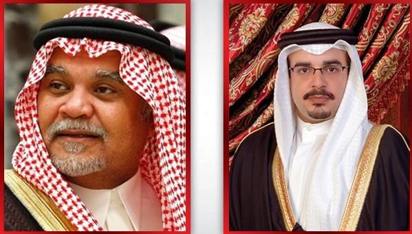  بندر بن سلطان يعزي ولي عهد البحرين في وفاة الأمير خليفة بن سلمان 