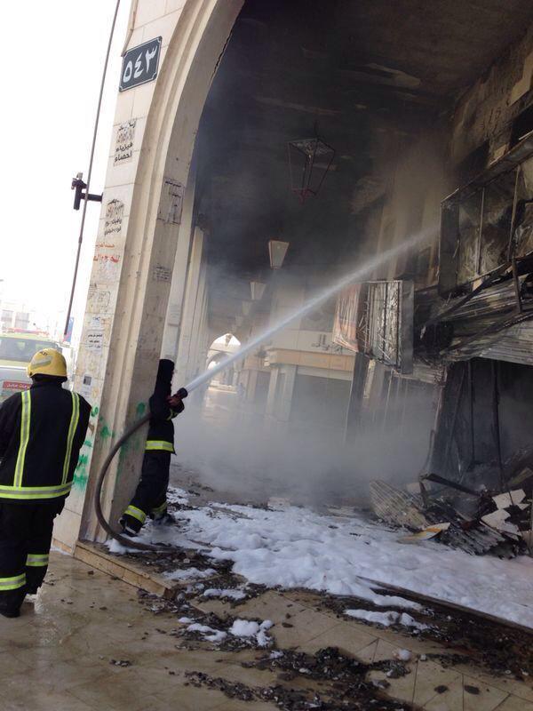 حريق اسواق طيبة