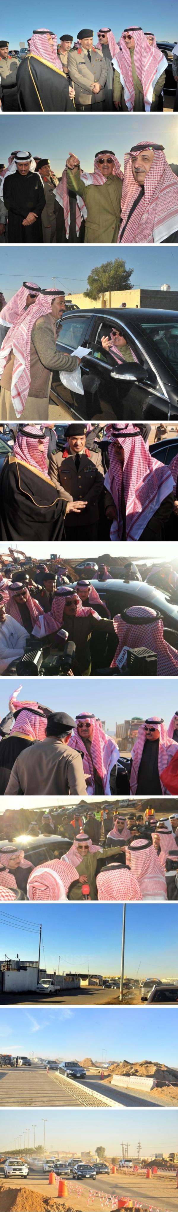 أمير تبوك يقف ميدانياً على الأحياء المتضررة