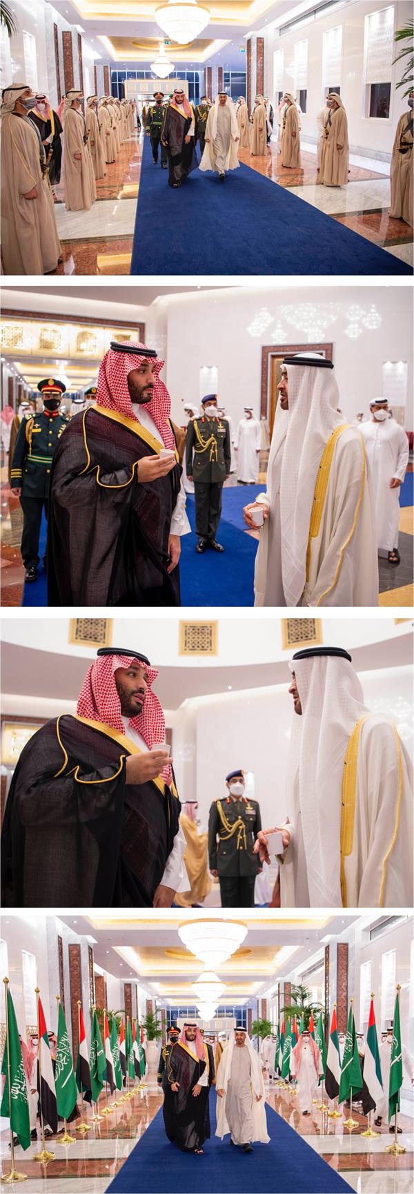 ولي العهد يصل الإمارات في زيارة رسمية ومحمد بن زايد في مقدمة مستقبليه