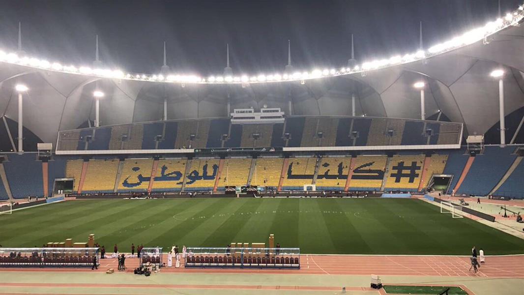 كشفت هيئة الرياضة عن التيفو الوطني المشترك الذي ستتزيّن به مدرجات استاد الملك فهد الدولي بالرياض في مباراة نهائي كأس ولي العهد والذي سيجمع بين فريقي النصر والاتحاد.  وحمل التيفو جملة (#كلنا_للوطن) وذلك تعبيرا عن المحبة والولاء لهذا الوطن الغالي، حيث سيتم تقسيم التيفو بالمناصفة بين المدرجين في واجهة الملعب.  يذكر أن هيئة الرياضة قد أبلغت إدارة الناديين بتكفلها بتجهيز تيفو وطني مشترك بين الطرفين.