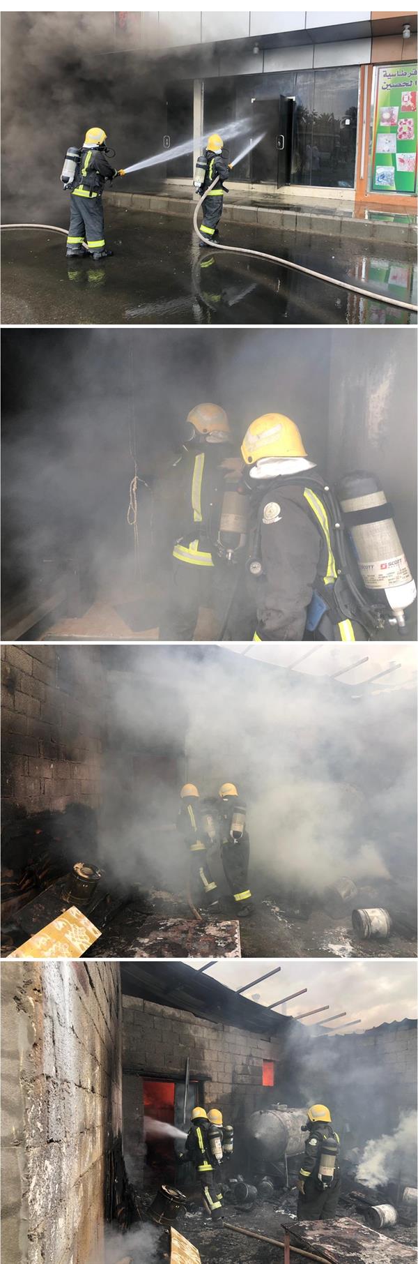 إخماد حريق اندلع في محل لبيع الأثاث إخماد حريق اندلع في محل لبيع الأثاث