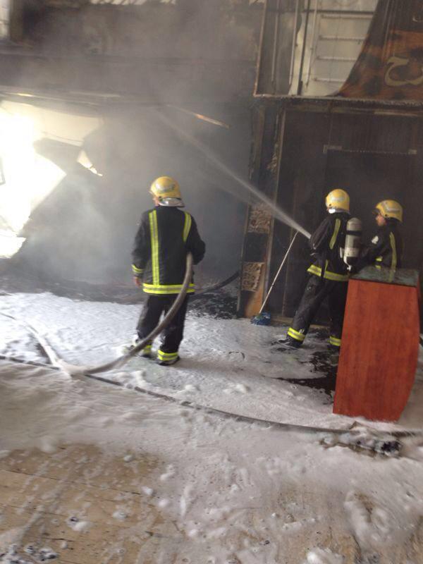 حريق اسواق طيبة