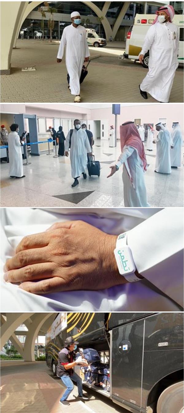 وصول الدفعة الأولى من حجاج بيت الله الحرام إلى مطار جدة وصول الدفعة الأولى من حجاج بيت الله الحرام إلى مطار جدة