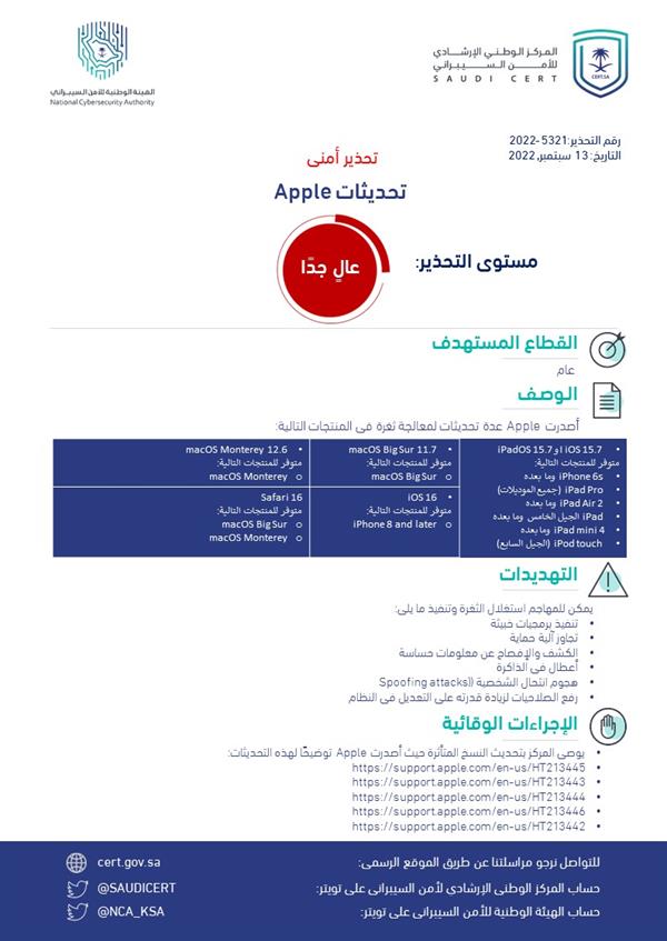 تحديثات بشأن تغرة أمنية