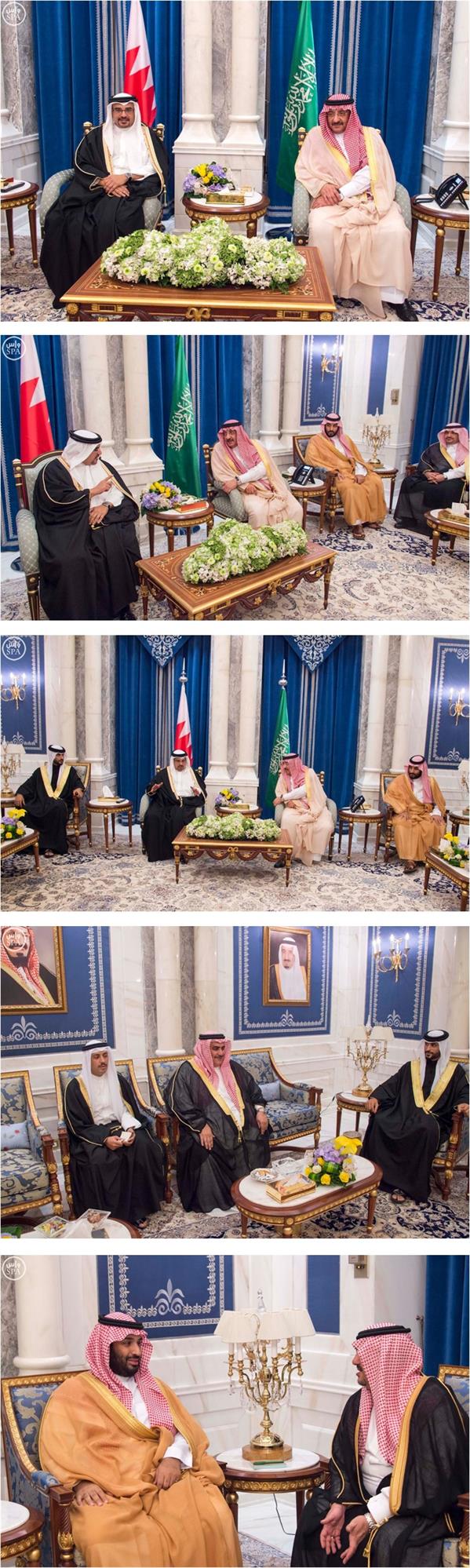 ولي العهد يستقبل ولي عهد مملكة البحرين