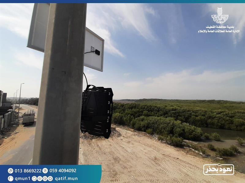 صور.. تركيب كاميرات لمراقبة أشجار المانجروف في جزيرة تاروت