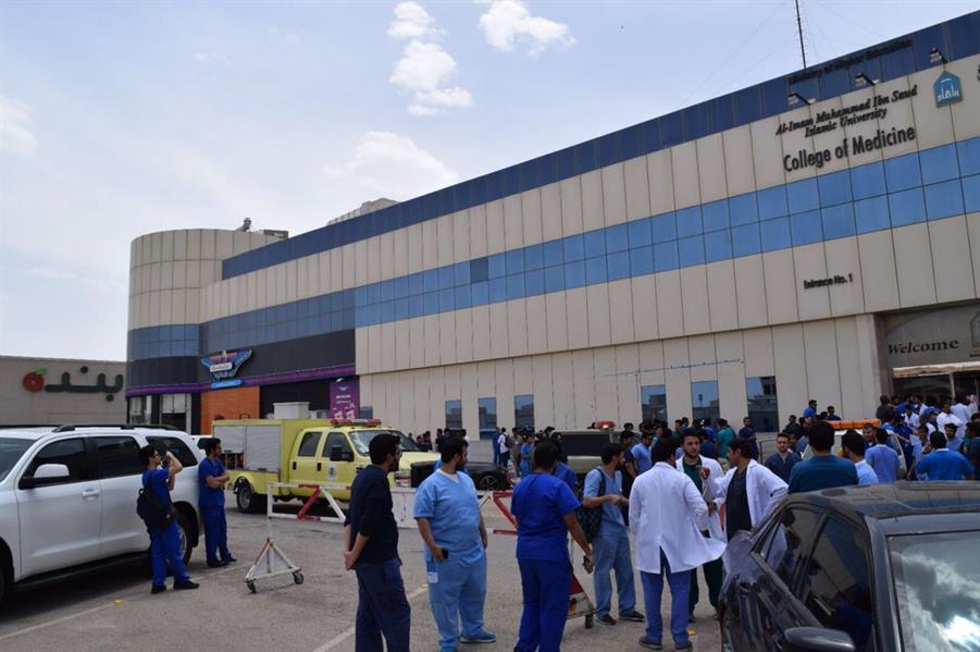 الدفاع المدني يباشر حادث تسرب غاز بجامعة الإمام بالرياض