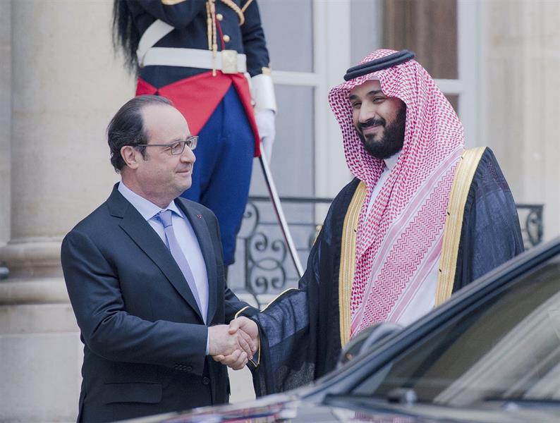 ولي ولي العهد يلتقي الرئيس الفرنسي