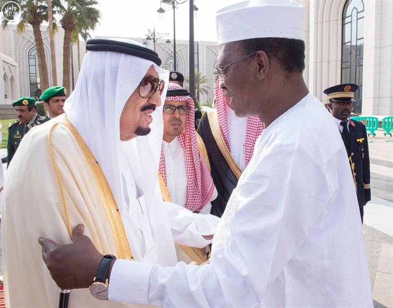  خادم الحرمين الشريفين يستقبل فخامة رئيس جمهورية تشاد