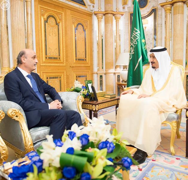 خادم الحرمين الشريفين يستقبل رئيس حزب القوات اللبنانية