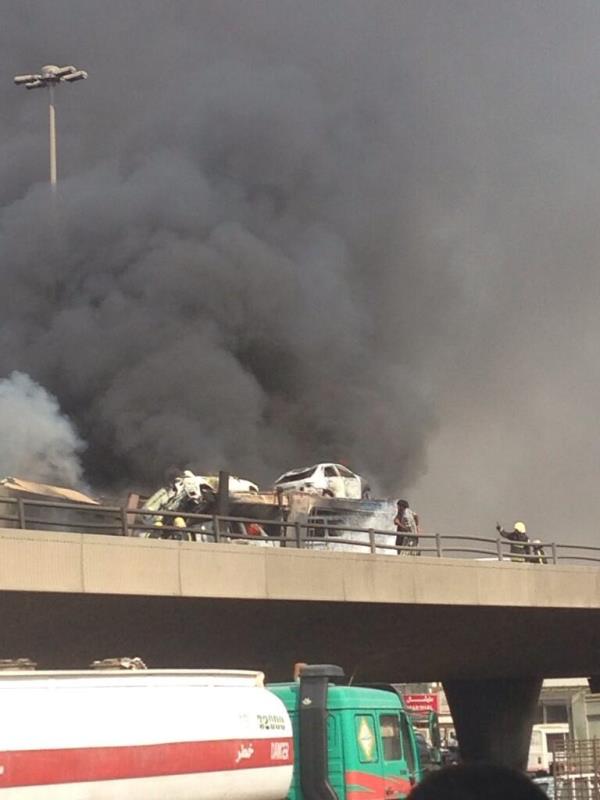 حريق كبري المعارض جده