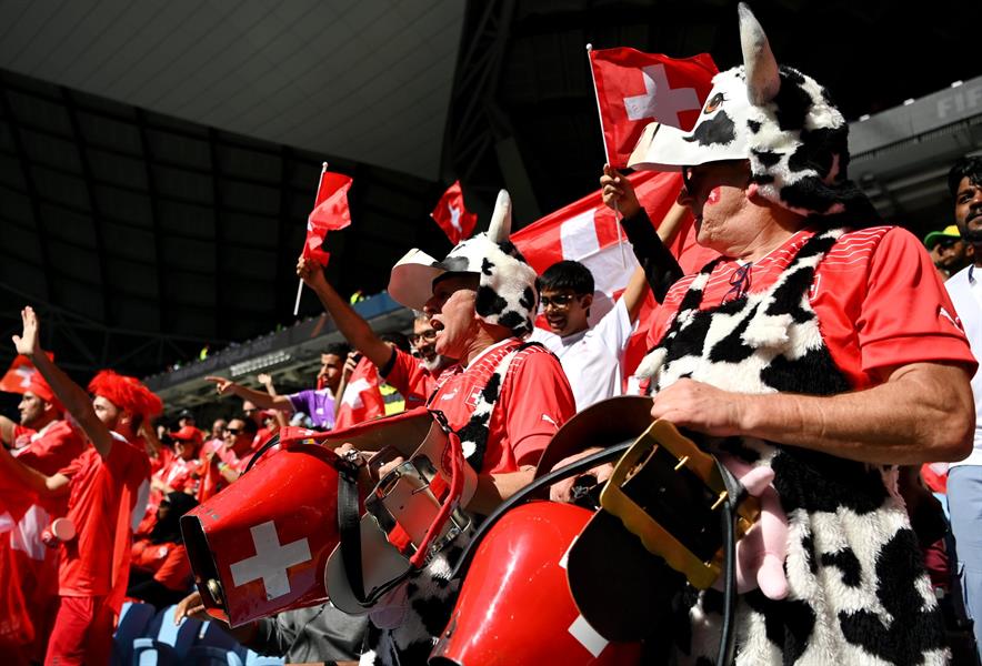 جانب من مباراة سويسرا والكاميرون جانب من مباراة سويسرا والكاميرون
