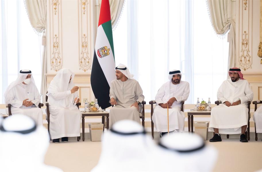 محمد بن زايد يستقبل رئيس مجلس الشورى