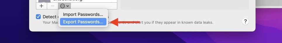 كيفية استيراد وتصدير كلمات المرور من آيكلاود