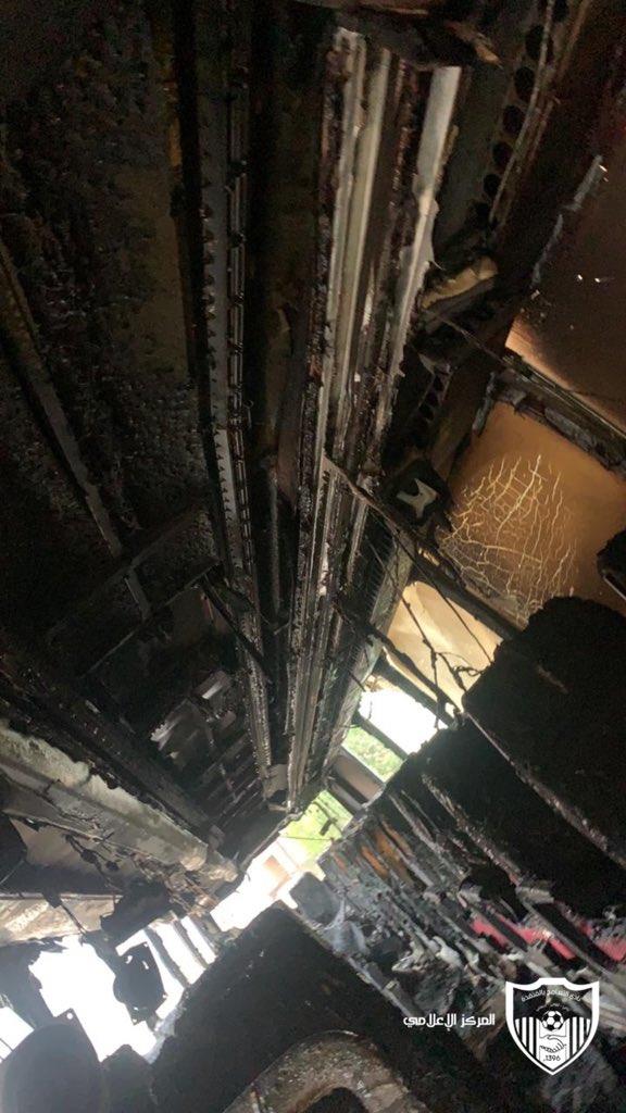 حريق حافلة نادي التسامح في طريقها لاستقبال ناشئي 