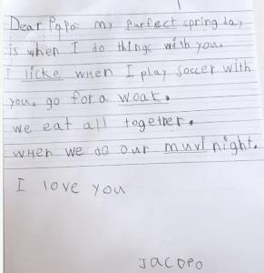 صورة .. نجل جيوفينكو يوجه رسالة مؤثرة إلى والده