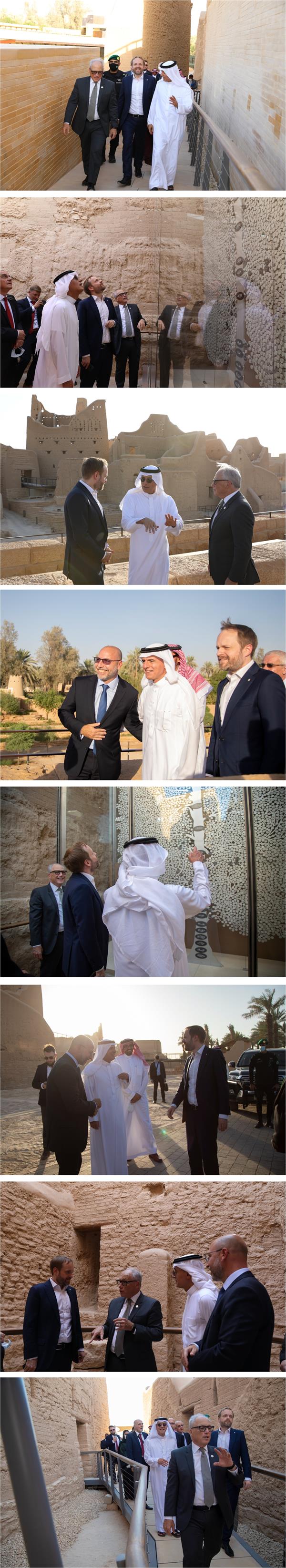 الجبير يصطحب وزير خارجية التشيك في جولة بحي الطريف