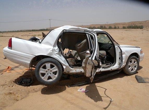 السيارة التي كانت تقل الشبان