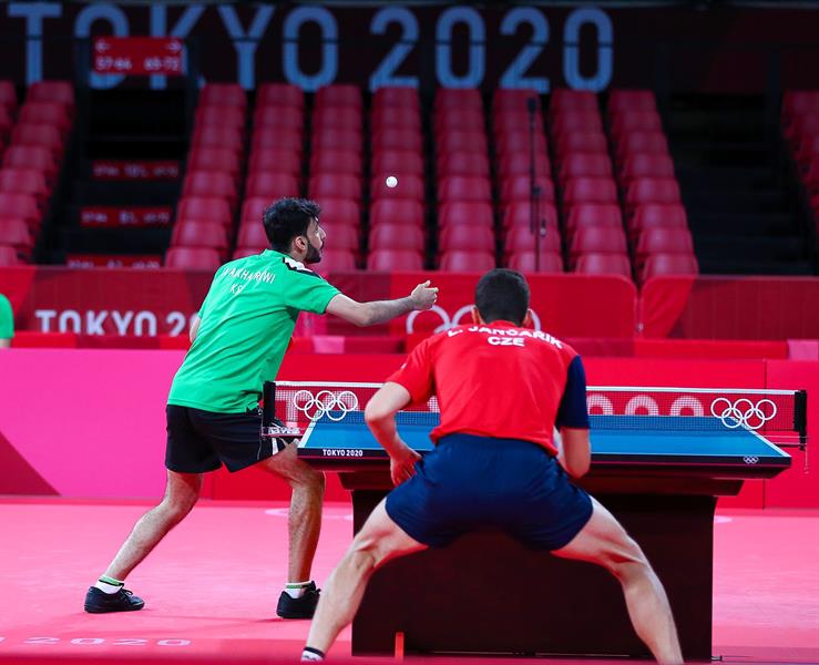 لاعب كرة الطاولة علي الخضراوي يودّع أولمبياد طوكيو لاعب كرة الطاولة علي الخضراوي يودّع أولمبياد طوكيو