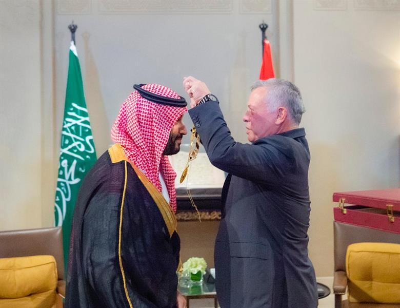 ولي العهد وملك الأردن يعقدان لقاءً ثنائياً وجلسة مباحثات موسعة