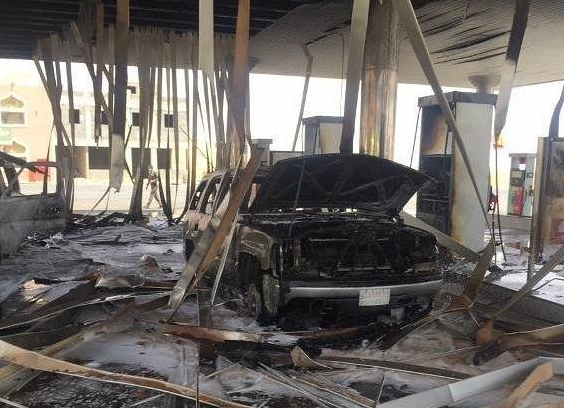 هارب من تسديد قيمة الوقود يشعل حريقاً في محطة بالغاط