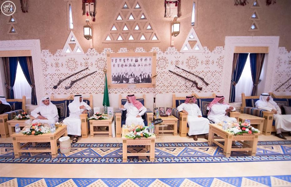 خادم الحرمين الشريفين يستقبل ولي عهد البحرين وولي عهد أبو ظبي ورئيس مجلس الوزراء القطري ووزير الداخلية الكويتي