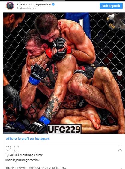 نورمحمدوف لماكغريغور: ستعيش مع هذا العار طوال حياتك