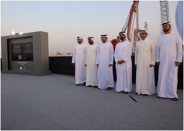 بالصور.. محمد بن راشد يطلق الأعمال الإنشائية لـبرج خور دبي الأعلى عالميا