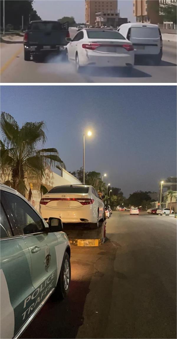 القبض على متهور عرّض حياته ومرتادي الطريق للخطر بمراوغته بين المركبات