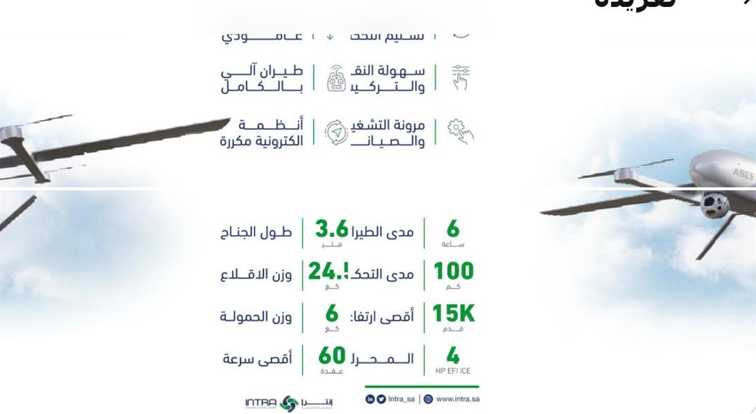  طائرتان مسيرتان بصناعة سعودية 100%