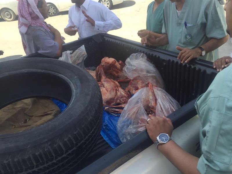 مصادرة لحوم مكشوفة وتسليمها للجمعيات الخيرية بالرياض مصادرة لحوم مكشوفة وتسليمها للجمعيات الخيرية بالرياض